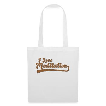 J’aime la méditation - Sac en tissu - blanc - Devant
