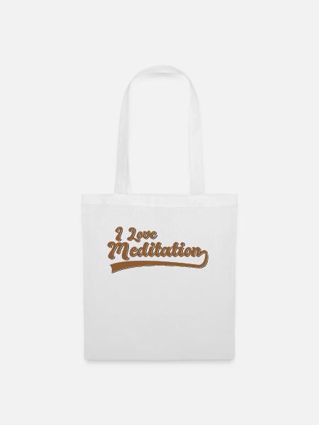 Ich liebe Meditation - Stoffbeutel - Weiß