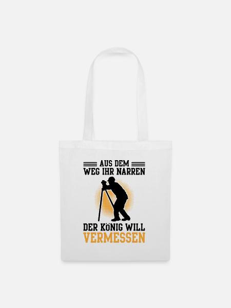 Vermessungstechniker aus dem Weg Vermesser - Stoffbeutel - Weiß