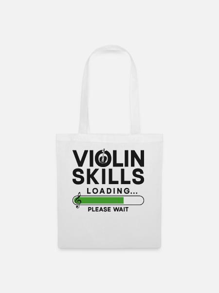 Violin Violinist Violin Skills - Stoffbeutel - Weiß