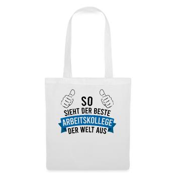 Bester Arbeitskollege Spruch Geschenk Herren - Stoffbeutel - Weiß - Vorne