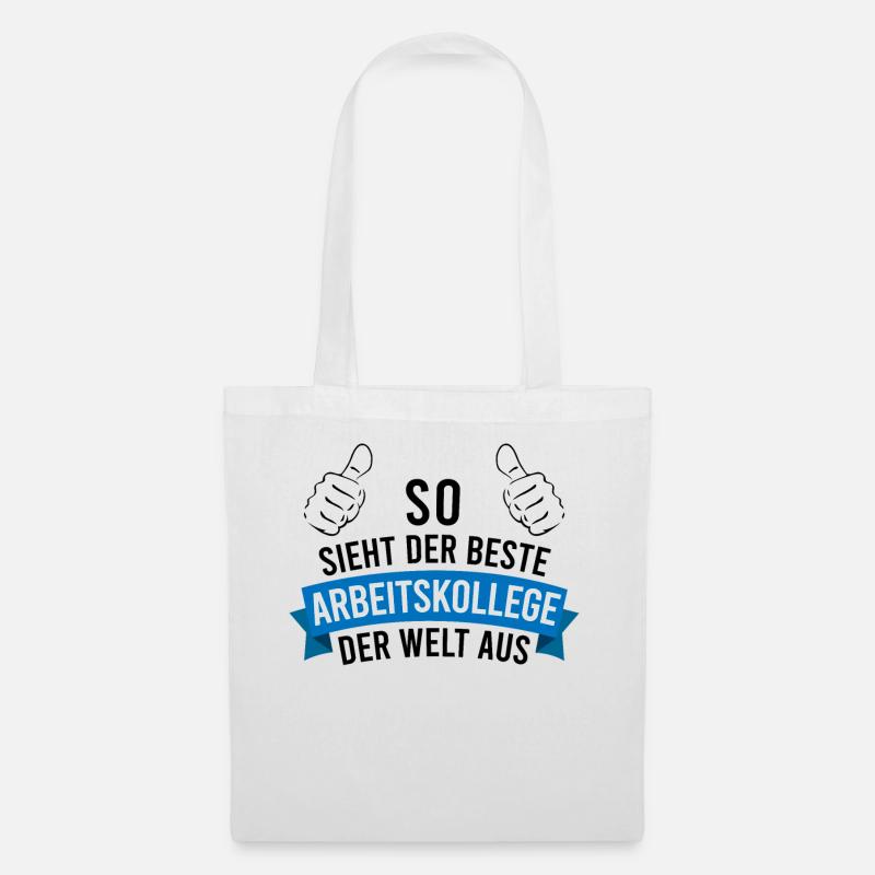 Bester Arbeitskollege Spruch Geschenk Herren - Stoffbeutel - Weiß