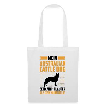 Australian Cattle Dog schnarcht laut Treibhund - Stoffbeutel - Weiß - Vorne