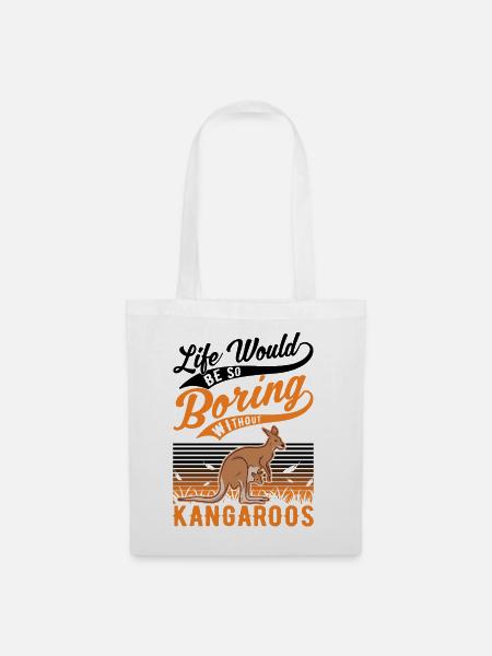 Australisches Känguru Australien Kangaroo - Stoffbeutel - Weiß