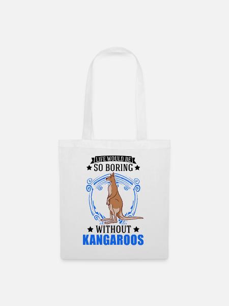 Australisches Känguru Australien Kangaroo - Stoffbeutel - Weiß