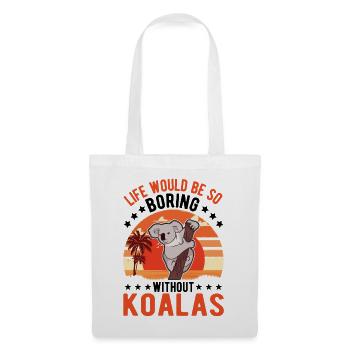 Amoureux des koalas Ours koala - Sac en tissu - blanc - Devant