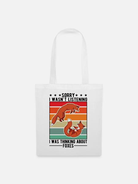 Fuchs Geschenk Rotfuchs - Stoffbeutel - Weiß