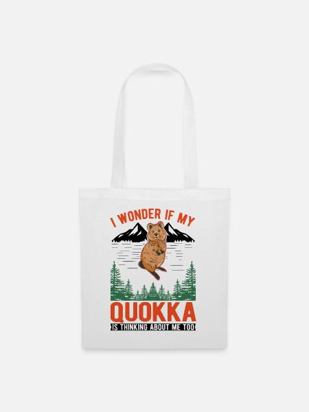 Quokka Geschenk Kurzschwanzkänguru - Stoffbeutel - Weiß