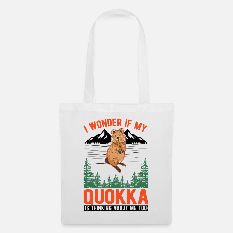 Quokka Geschenk Kurzschwanzkänguru - Stoffbeutel - Weiß