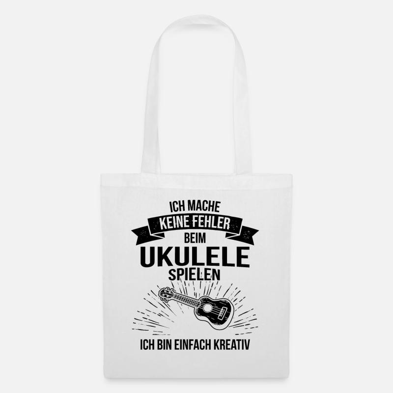 Ukulele Ukulele-Spieler Ukulelist - Stoffbeutel - Weiß