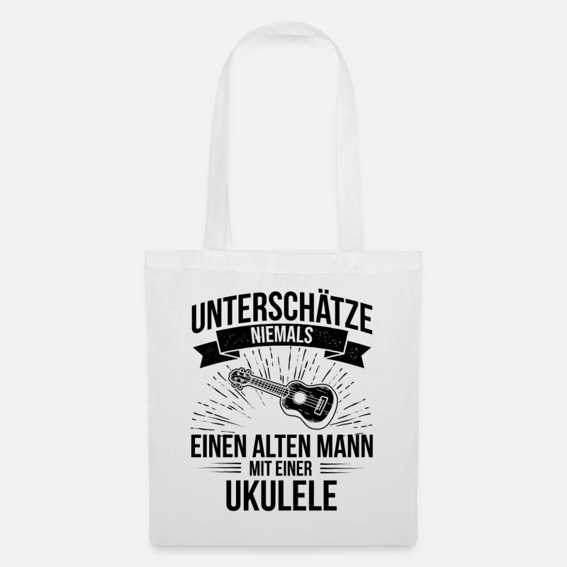 Ukulele Ukulele-Spieler Ukulelist - Stoffbeutel - Weiß