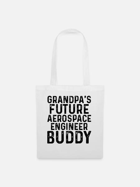 Grandpa's Future Aerospace Engineer Buddy - Stoffbeutel - Weiß