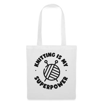 Knitting Knitter Knitting Is My - Stoffbeutel - Weiß - Vorne