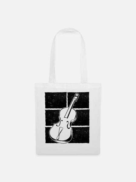 Cello Cellospieler Cellist - Stoffbeutel - Weiß