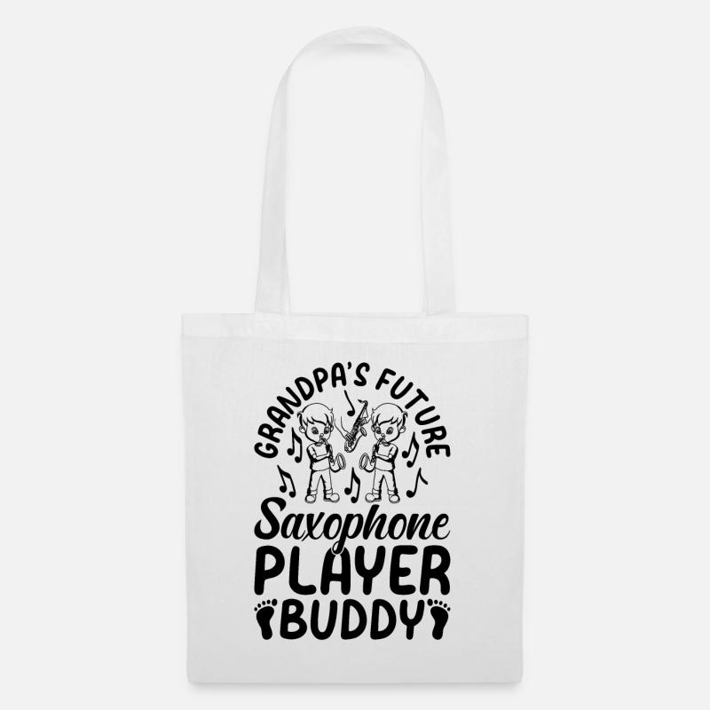Grandpa's Future Saxophone Player Buddy - Saxophon - Stoffbeutel - Weiß