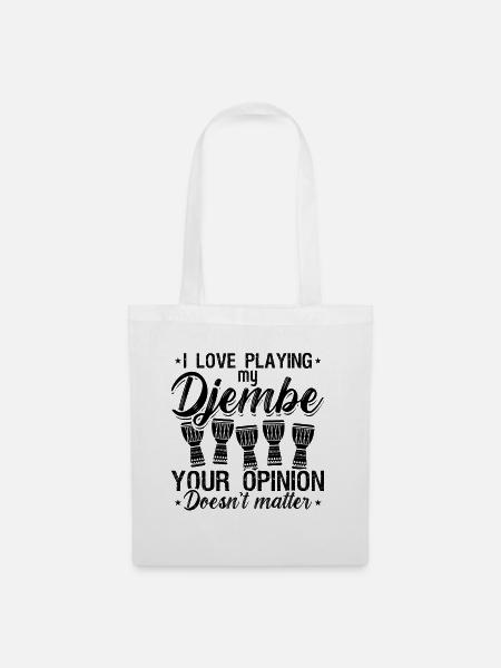 I Love Playing My Djembe Instrument Djembe Player - Stoffbeutel - Weiß