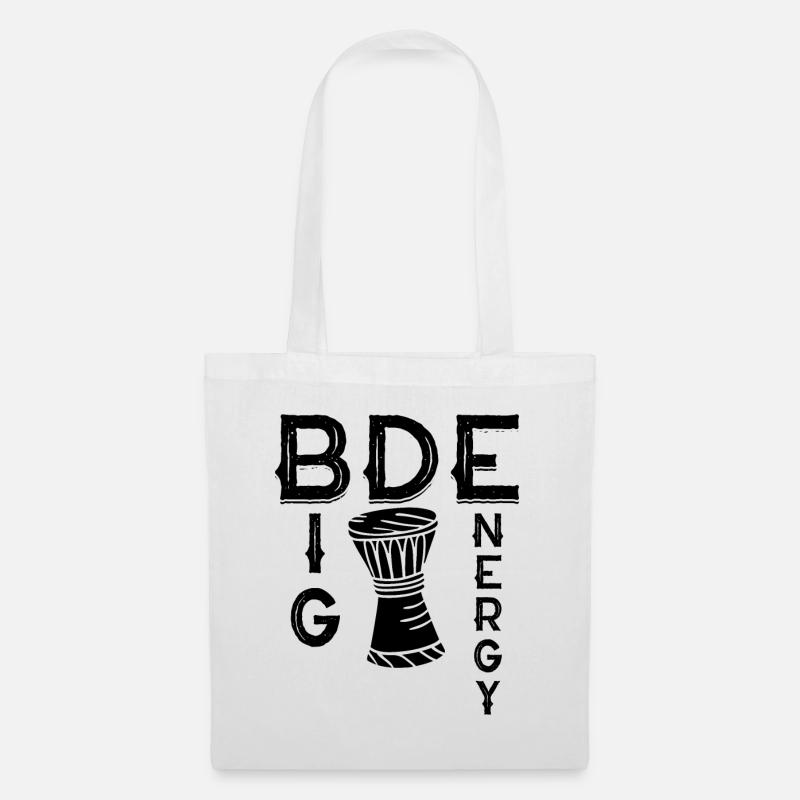 Big Djembe Energy Drums Percussion Djembe Player - Stoffbeutel - Weiß