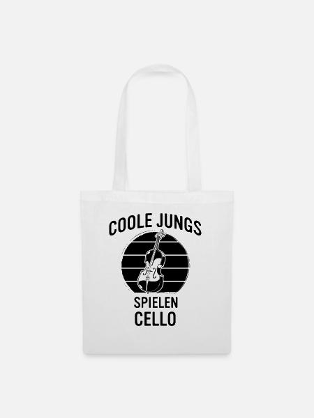 Cello Cellospieler Cellist - Stoffbeutel - Weiß