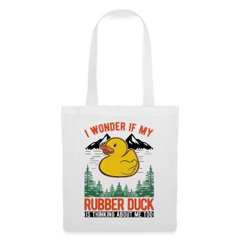 Rubber Duck Gift Squeaky Duck Bathing Duck - Sac en tissu - blanc - Devant