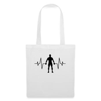 Rythme cardiaque de fitness - Sac en tissu - blanc - Devant