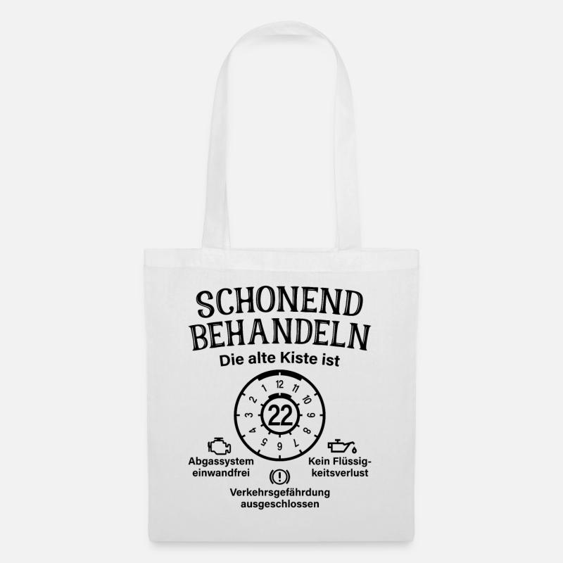 22. Geburtstag Schonend Behandeln Alte Kiste 22 - Stoffbeutel - Weiß