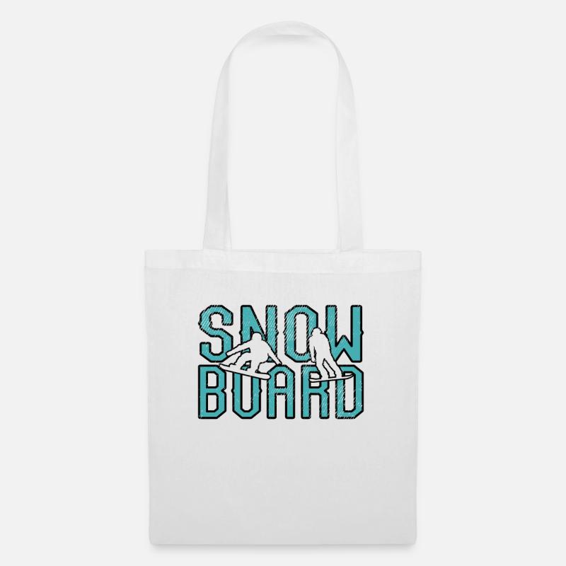 Snowboard - Stoffbeutel - Weiß