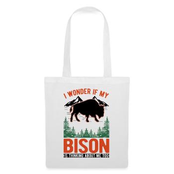 Buffalo Gift Bison Buffallo Buffle d’eau - Sac en tissu - blanc - Devant
