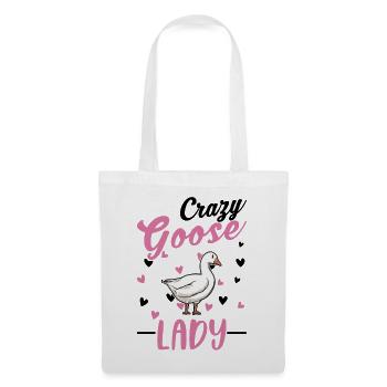 Crazy Goose lady geese goose breeder - Tote Bag - white - Front