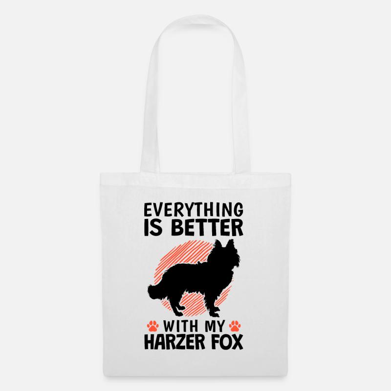 Alles ist besser mit Harzer Fuchs Hütefuchs - Stoffbeutel - Weiß