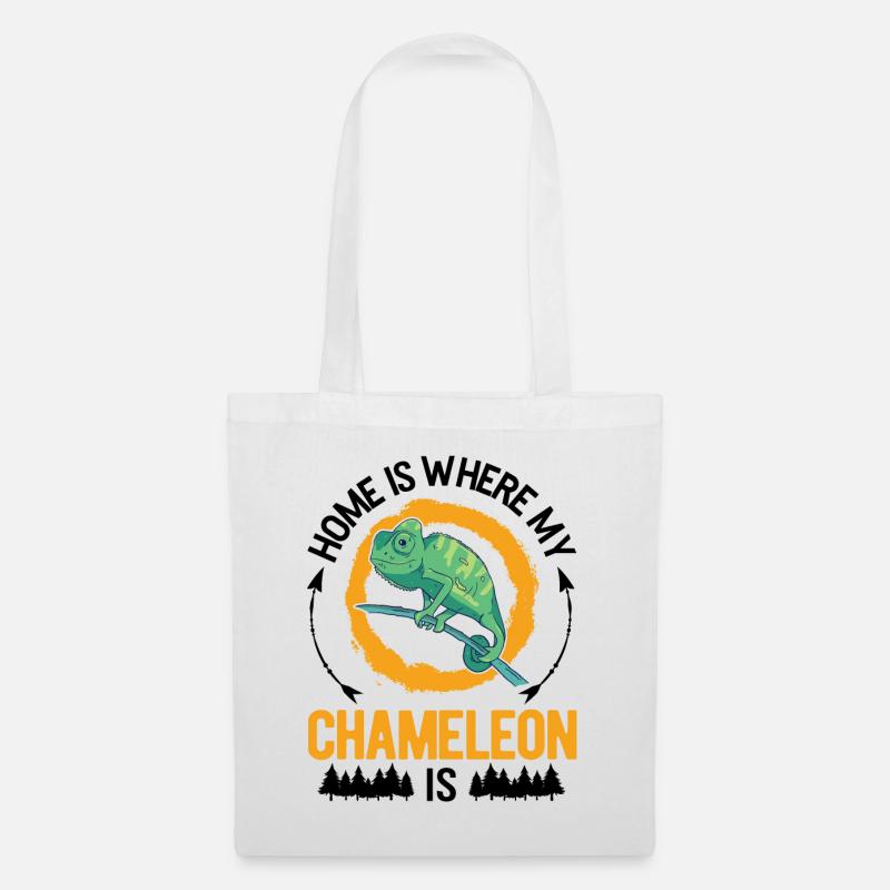 Chamäleon Zuhause Chameleon - Stoffbeutel - Weiß