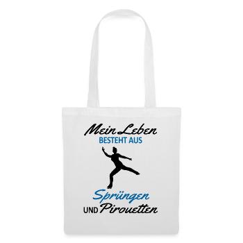 Eiskunstläuferin Eiskunstlauf Spruch Geschenk - Stoffbeutel - Weiß - Vorne