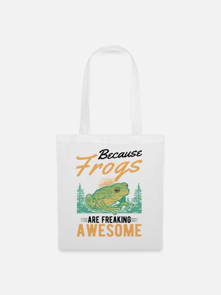 Frosch Geschenk Laubfrosch - Stoffbeutel - Weiß