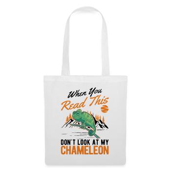 Caméléon Cadeau Caméléon - Sac en tissu - blanc - Devant