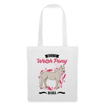 Beste Welsh Pony Mama - Stoffbeutel - Weiß - Vorne
