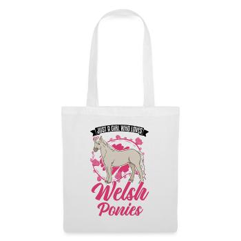 Just a girl who loves Welsh Ponies - Stoffbeutel - Weiß - Vorne