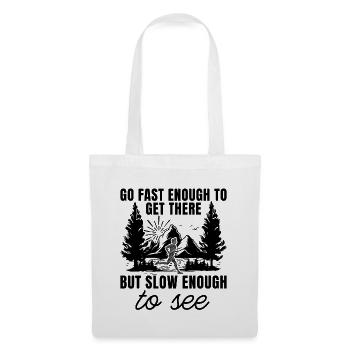 Allez assez vite pour suivre les athlètes de course de trail Trail Runner - Sac en tissu - blanc - Devant