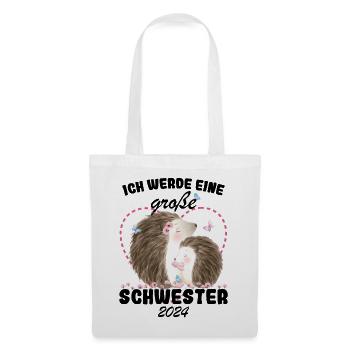 Ich Werde Eine Große Schwester 2024 - Stoffbeutel - Weiß - Vorne