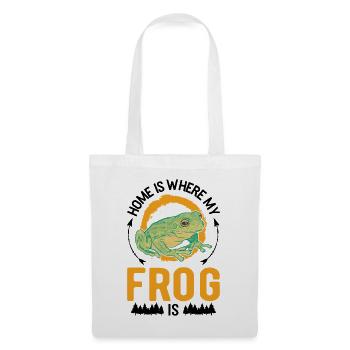 La maison est l’endroit où se trouve ma grenouille - Sac en tissu - blanc - Devant