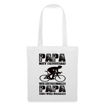 Papa Mit Rennrad Wie Ein Normaler Papa nur Cooler - Stoffbeutel - Weiß - Vorne