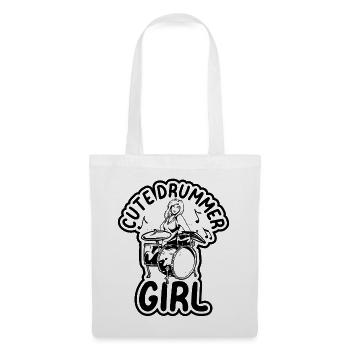 Cute Drummer Girl Drum Player Drummer Girl Drum Pl - Stoffbeutel - Weiß - Vorne