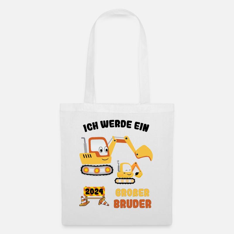 Ich Werde Ein Großer Bruder 2024 - Stoffbeutel - Weiß