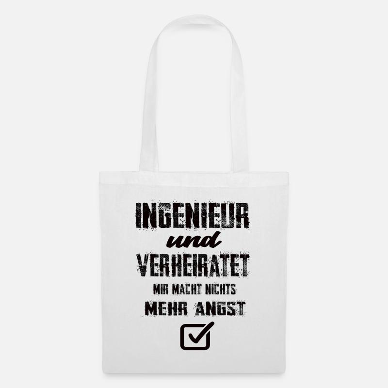 Ingenieur und Verheiratet - Stoffbeutel - Weiß