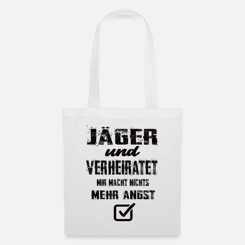 Jäger und Verheiratet - Stoffbeutel - Weiß