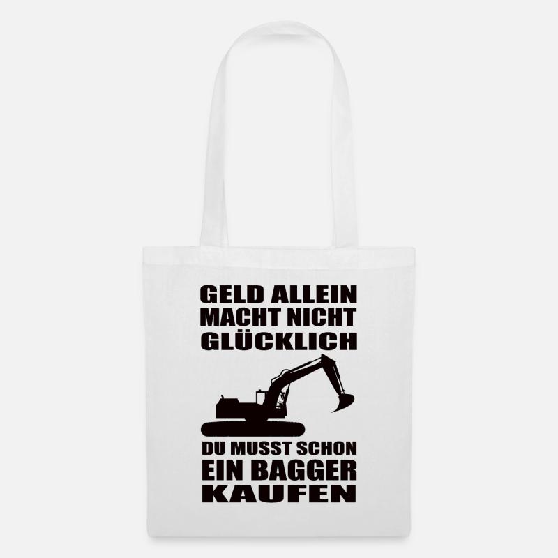 Bagger - Stoffbeutel - Weiß