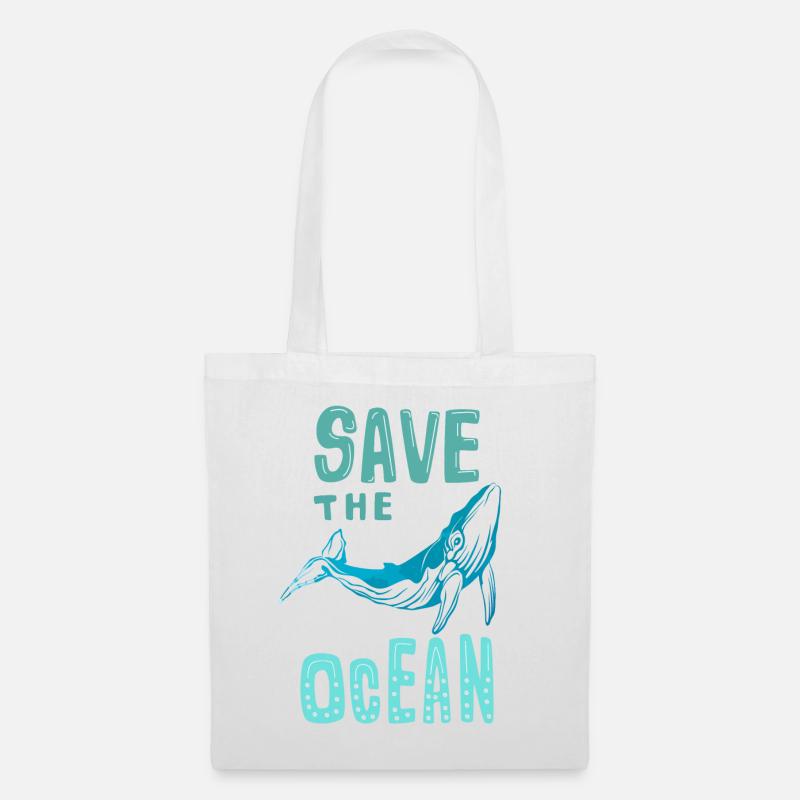 Save The Ocean - Stoffbeutel - Weiß