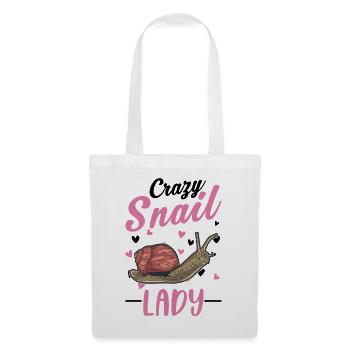 Crazy Snail Woman - Tote Bag - white - Front