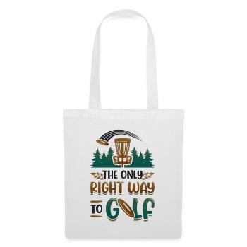 The only right way to golf, Frisbee Disc - Tote Bag - white - Front