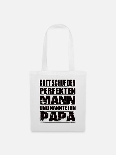 Papa - Stoffbeutel - Weiß