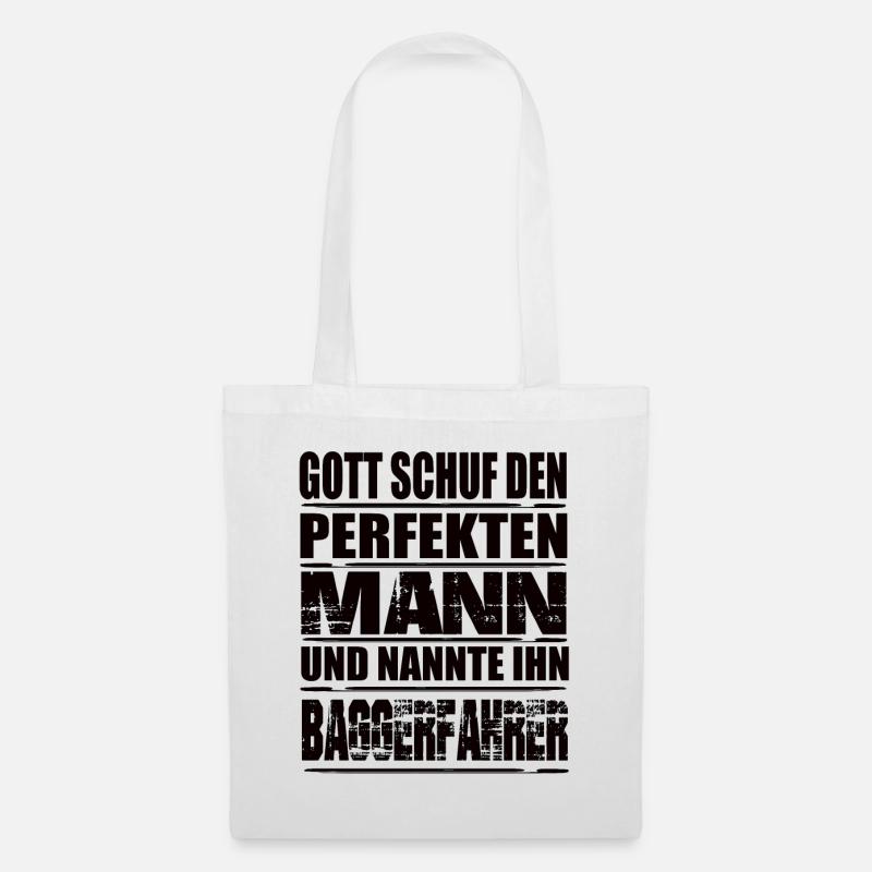 Baggerfahrer - Stoffbeutel - Weiß
