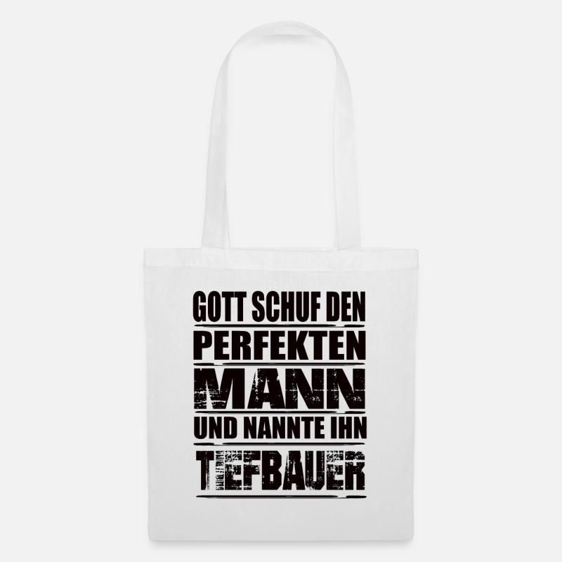 Tiefbauer - Stoffbeutel - Weiß
